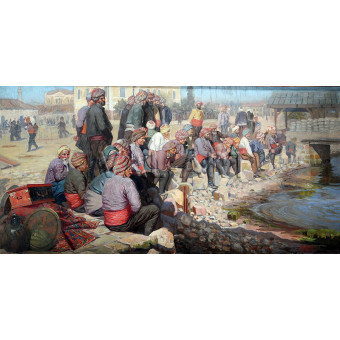 РЕПРОДУКЦИИ НА КАРТИНИ Селяни мюсюлмани край Перловската река (1914)